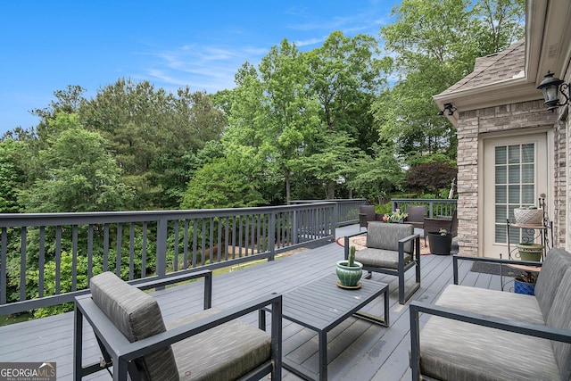 1640 Settindown Dr, Roswell, GA 30075 - wooden terrace featuring outdoor lounge area