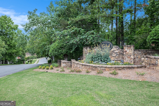 1640 Settindown Dr, Roswell, GA 30075 - community / neighborhood sign with a lawn