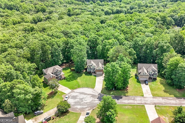 drone / aerial view of a forest
