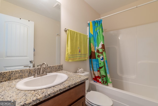 7155 Pine Seed Dr, Midland, GA 31820 - full bath with shower / bath combo, vanity, and toilet