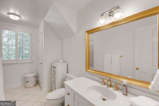 130 River Lndg NE, Sandy Springs, GA 30350 - bathroom with tile patterned floors, toilet, vanity, and baseboards