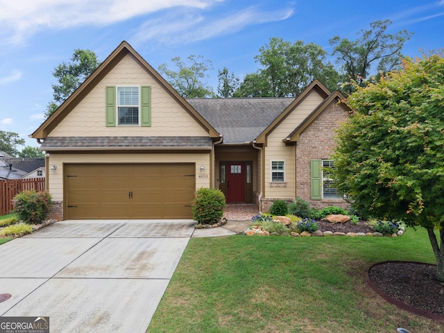 4633 Hidden Creek Dr, Gainesville, GA 30504 - craftsman-style house with concrete driveway, an attached garage, and brick siding