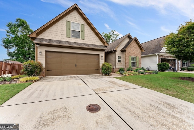 4633 Hidden Creek Dr, Gainesville, GA 30504 - view of front of home with brick siding, concrete driveway, and a garage