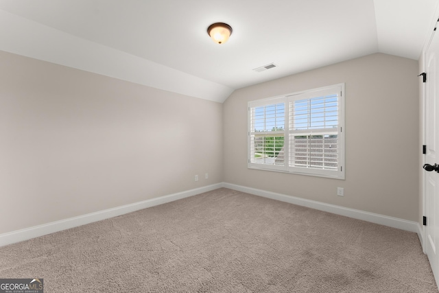 4633 Hidden Creek Dr, Gainesville, GA 30504 - unfurnished room featuring lofted ceiling, carpet floors, and baseboards