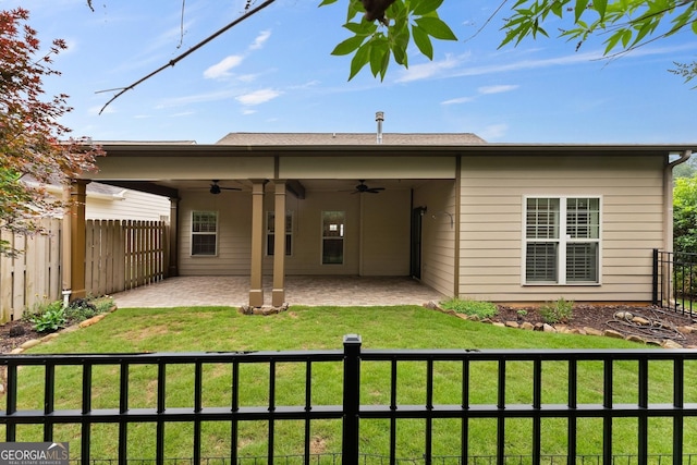 4633 Hidden Creek Dr, Gainesville, GA 30504 - rear view of property featuring a ceiling fan and a patio
