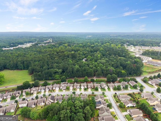 4633 Hidden Creek Dr, Gainesville, GA 30504 - aerial overview of property's location with nearby suburban area and a heavily wooded area