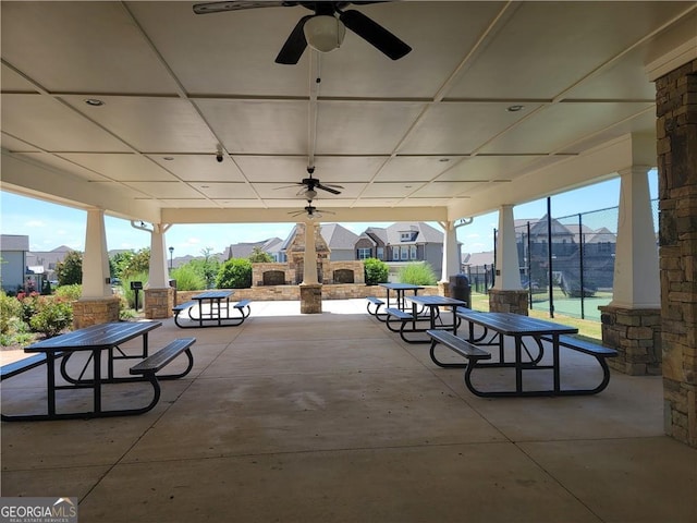 4633 Hidden Creek Dr, Gainesville, GA 30504 - view of patio featuring ceiling fan