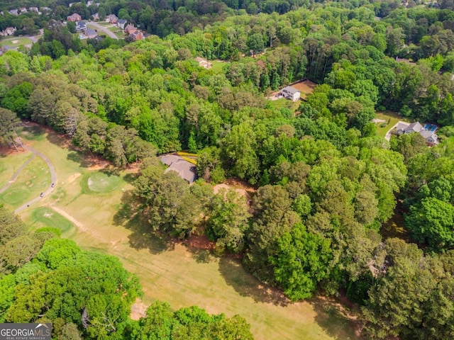 2228 Walker Dr, Lawrenceville, GA 30043 - aerial overview of property's location with a heavily wooded area
