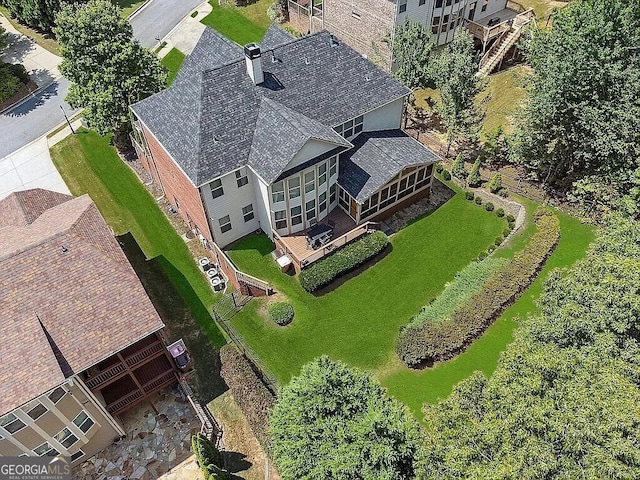 aerial view of property and surrounding area