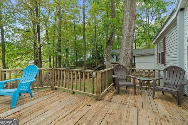 194 Phillips Dr, Eatonton, GA 31024 - view of wooden terrace