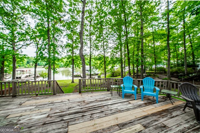 194 Phillips Dr, Eatonton, GA 31024 - view of wooden terrace