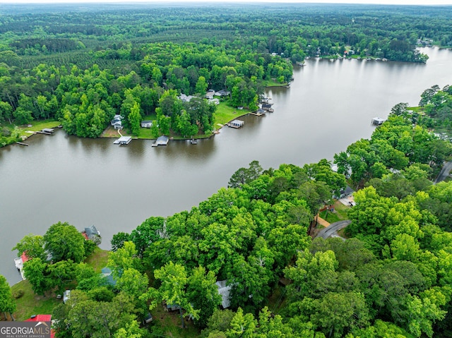 194 Phillips Dr, Eatonton, GA 31024 - aerial view of a forest and a nearby body of water