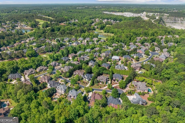 8745 Islesworth Ct, Duluth, GA 30097 - bird's eye view of a heavily wooded area and a nearby body of water
