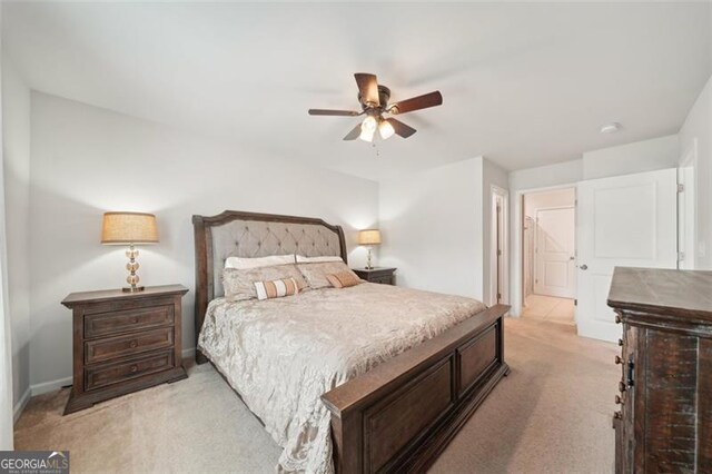 130 W Pier Way, Fayetteville, GA 30214 - bedroom featuring light carpet and a ceiling fan