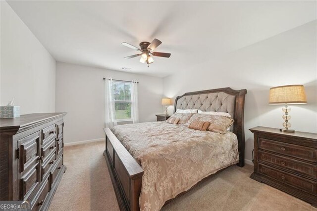 130 W Pier Way, Fayetteville, GA 30214 - bedroom featuring light carpet and a ceiling fan
