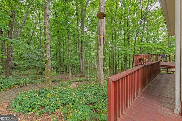 view of wooden terrace