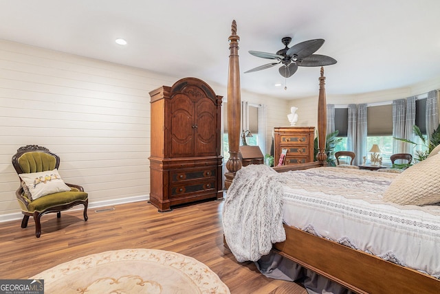 375 Buckwood Trl, Cornelia, GA 30531 - bedroom with wood finished floors, baseboards, and recessed lighting