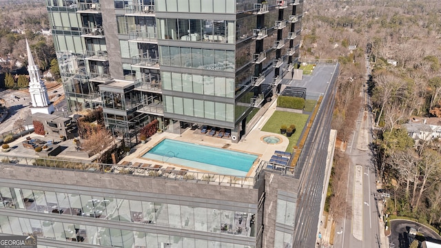 3630 Peachtree Rd NE Unit 1909, Atlanta, GA 30326 - aerial view of a pool and apartment complex / building