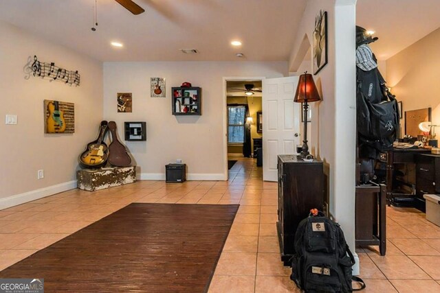 87 Marcus Ct, Ball Ground, GA 30107 - hall with light tile patterned flooring and recessed lighting