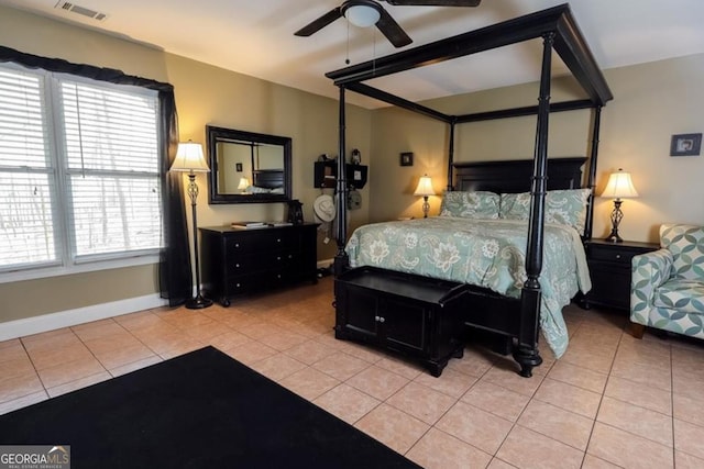 87 Marcus Ct, Ball Ground, GA 30107 - bedroom featuring light tile patterned flooring and a ceiling fan