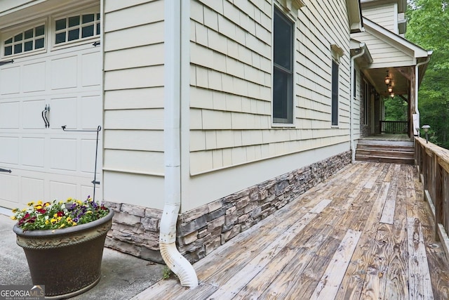 87 Marcus Ct, Ball Ground, GA 30107 - deck with a garage