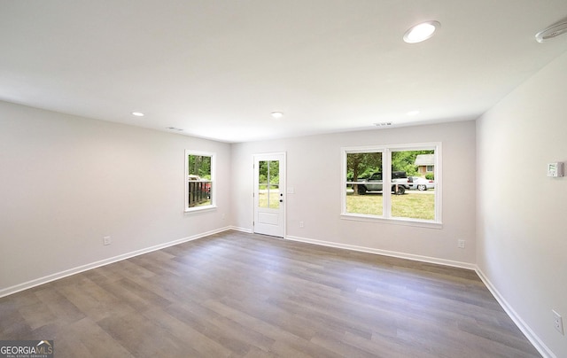 165 Dowdy Rd, Athens, GA 30606 - spare room with recessed lighting, dark wood-style flooring, and baseboards
