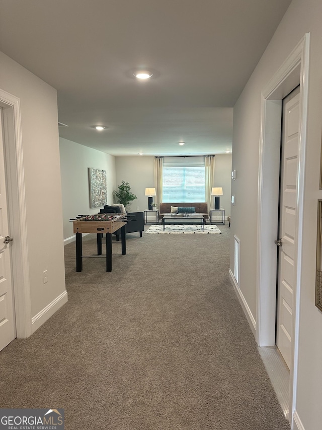 3006 Fairway Dr, Villa Rica, GA 30180 - recreation room featuring carpet and recessed lighting