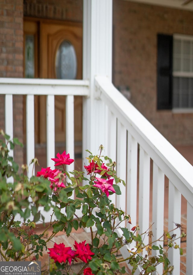 exterior view of brick siding