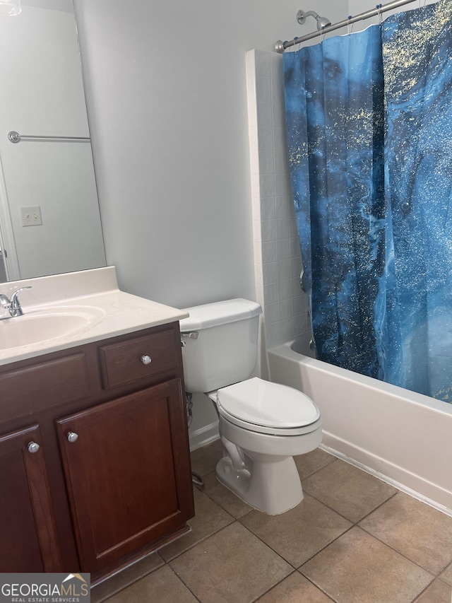 4540 Cold Spring Ct, Cumming, GA 30041 - full bathroom with tile patterned flooring, shower / tub combo, vanity, and toilet