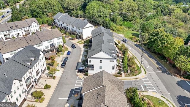 aerial perspective of suburban area