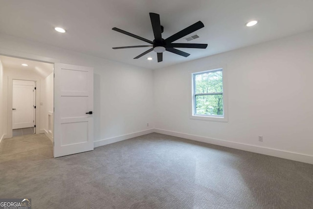 4 Bentley Trace Mnr, Atlanta, GA 30327 - unfurnished room with recessed lighting, a ceiling fan, and light colored carpet