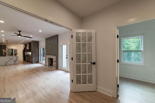 4 Bentley Trace Mnr, Atlanta, GA 30327 - corridor with light wood-type flooring and recessed lighting