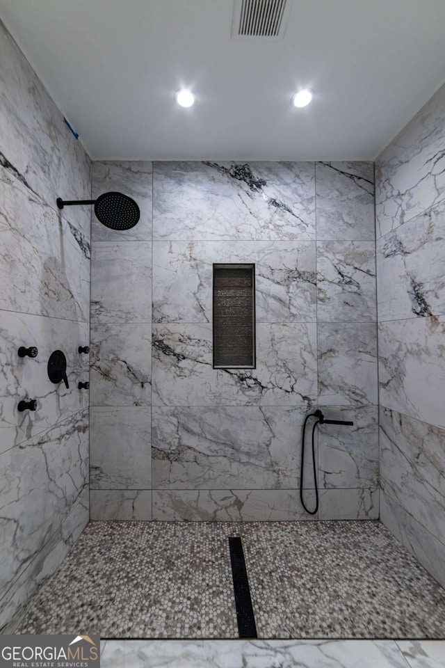 4 Bentley Trace Mnr, Atlanta, GA 30327 - full bath with a tile shower and recessed lighting