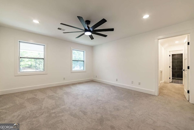 4 Bentley Trace Mnr, Atlanta, GA 30327 - empty room featuring light colored carpet, recessed lighting, and a ceiling fan