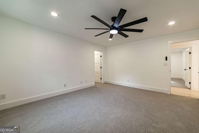4 Bentley Trace Mnr, Atlanta, GA 30327 - empty room featuring a ceiling fan, recessed lighting, and carpet