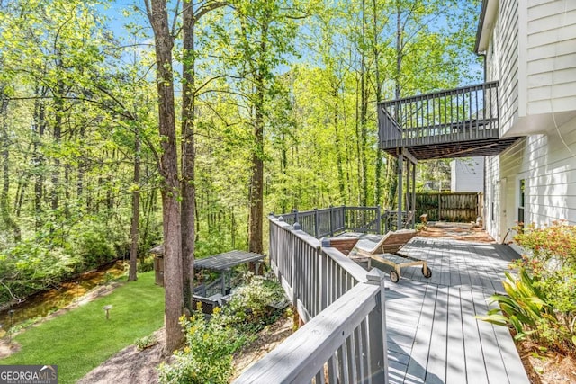 4027 Mount Vernon Dr, Woodstock, GA 30189 - deck featuring a lawn