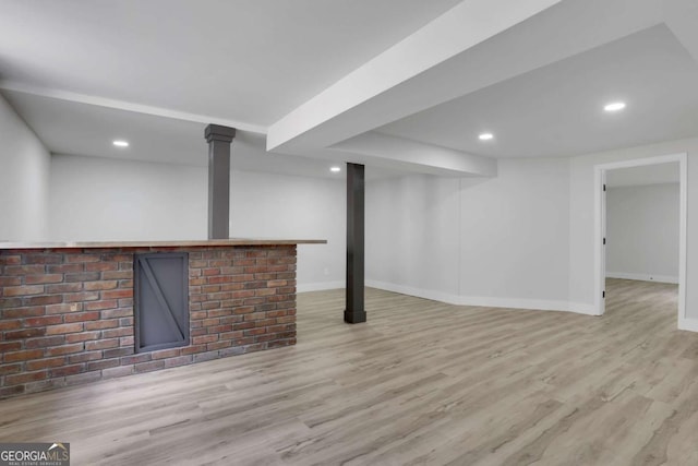 644 Church St NW, Atlanta, GA 30318 - finished basement with wood finished floors and recessed lighting