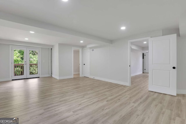 644 Church St NW, Atlanta, GA 30318 - empty room with light wood-type flooring and recessed lighting