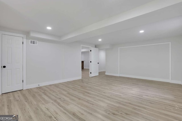 644 Church St NW, Atlanta, GA 30318 - finished basement featuring light wood-style floors and recessed lighting