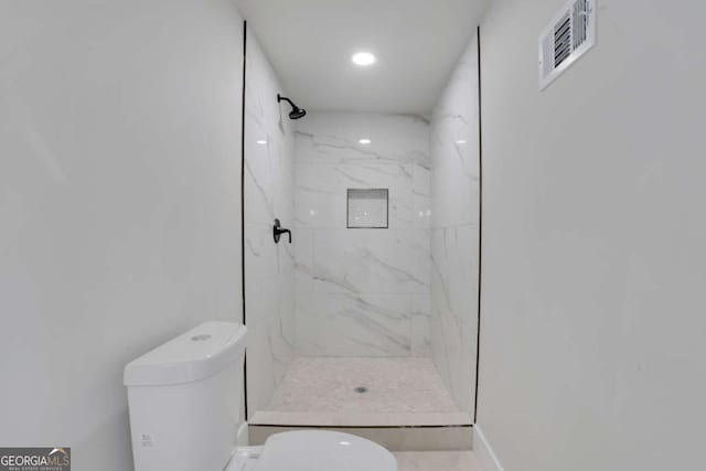644 Church St NW, Atlanta, GA 30318 - full bath with a marble finish shower and recessed lighting