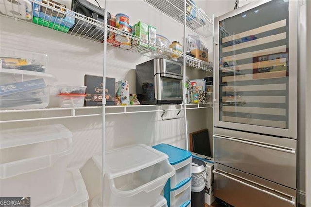 view of storage area