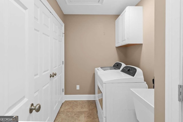 220 Candleberry Way, Guyton, GA 31312 - laundry area featuring cabinet space, independent washer and dryer, and baseboards