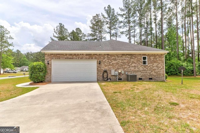 220 Candleberry Way, Guyton, GA 31312 - view of side of home featuring crawl space, a yard, driveway, and a garage