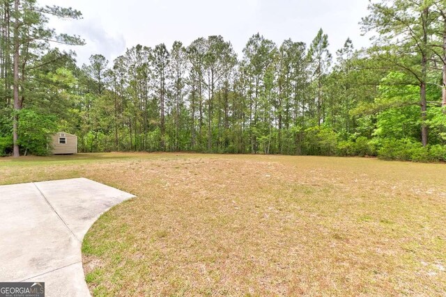 220 Candleberry Way, Guyton, GA 31312 - view of green lawn with an outbuilding and a storage unit