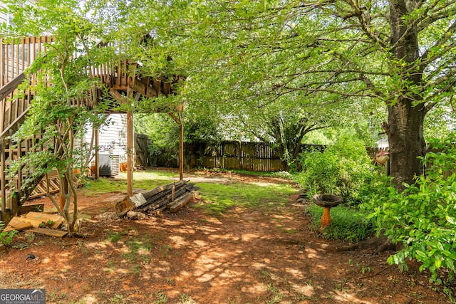 view of fenced backyard