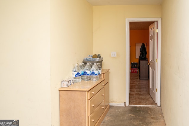 interior space with concrete flooring