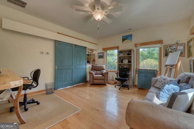 275 Everetts Vw, Blairsville, GA 30512 - office featuring wood finished floors and ceiling fan
