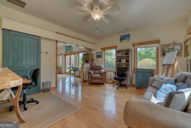 275 Everetts Vw, Blairsville, GA 30512 - office space with wood finished floors, healthy amount of natural light, and ceiling fan