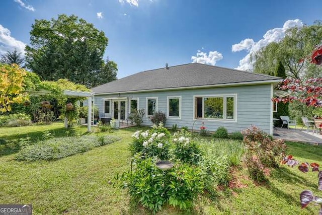 275 Everetts Vw, Blairsville, GA 30512 - back of house with a patio and a lawn