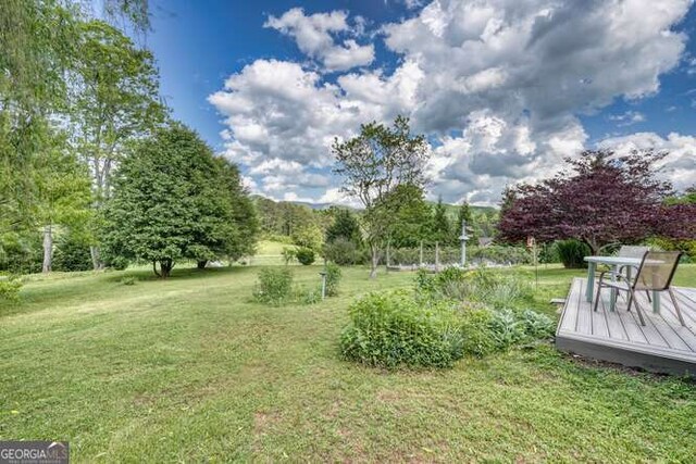 275 Everetts Vw, Blairsville, GA 30512 - view of green lawn featuring a wooden deck